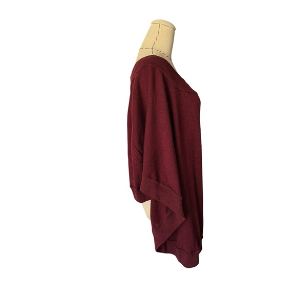 Maison Margiela Women's Collection Burgundy Sweater Cape Top Layering Piece - Picture 8 of 13